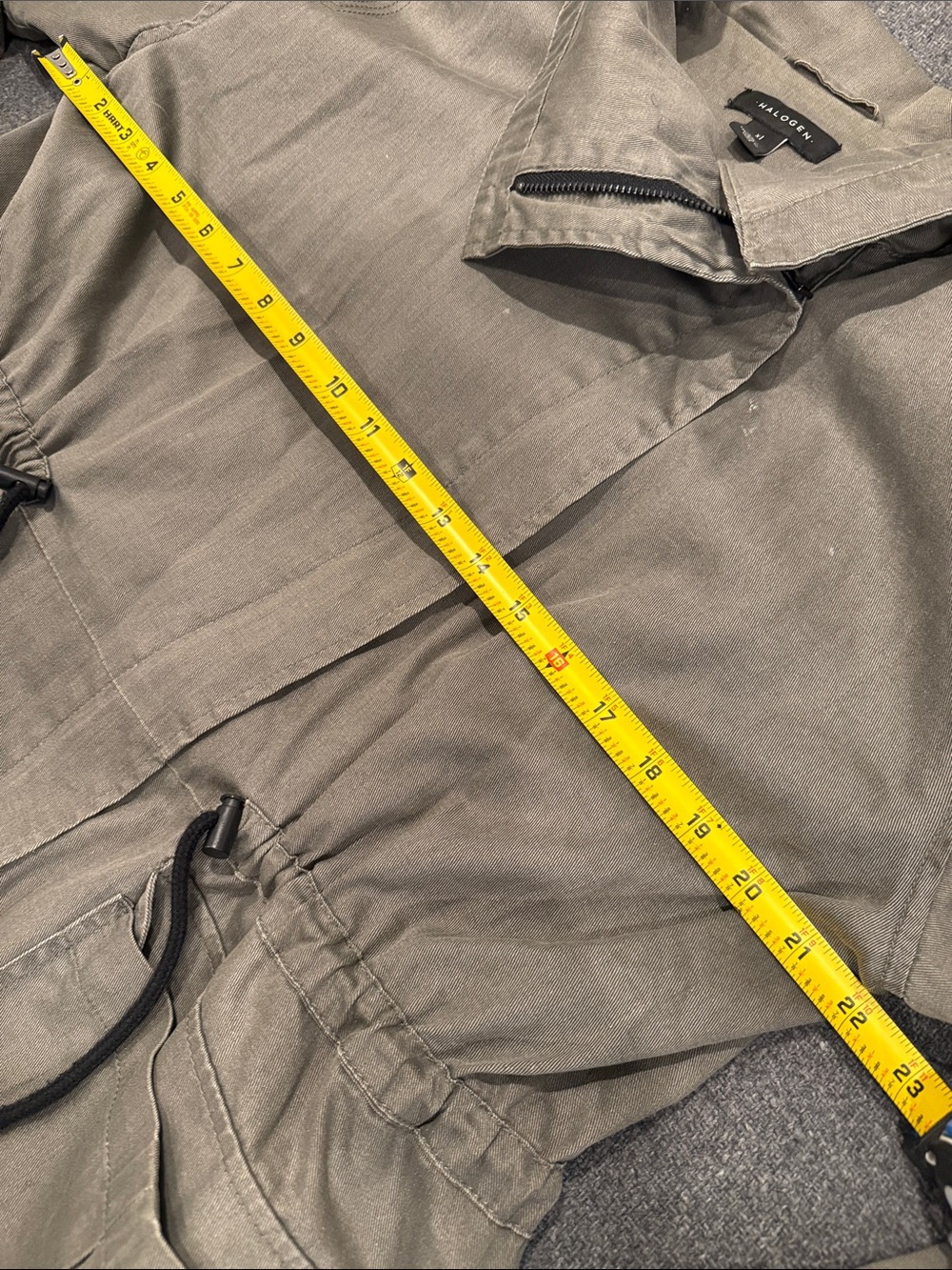 Halogen Olive Utility Drawstring Jacket XL - Picture 9 of 10